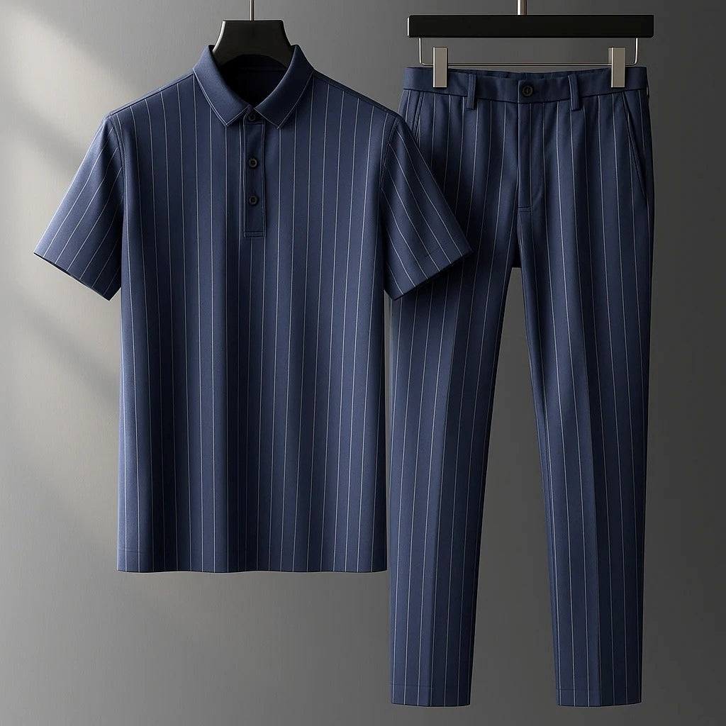 Donny Striped Polo Set