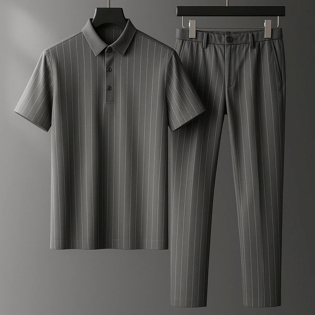 Donny Striped Polo Set