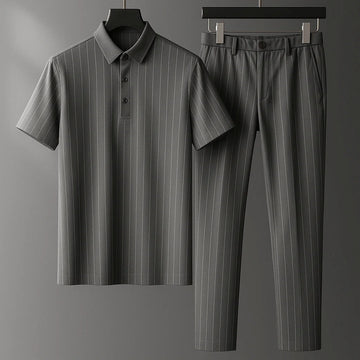 Donny Striped Polo Set